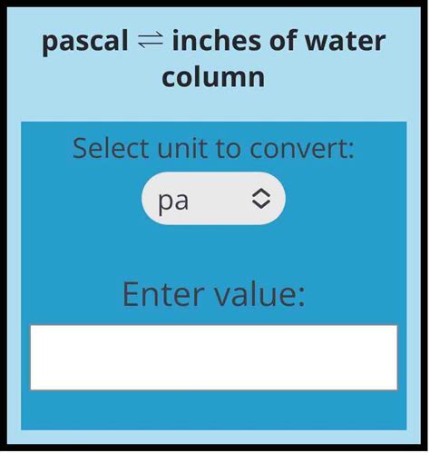 pa to inh2o